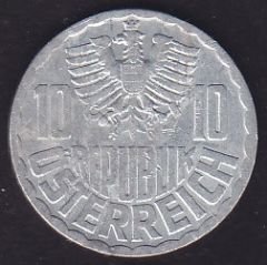 Avusturya 10 Groschen 1968