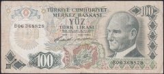 6.Emisyon 1.Tertip 100 Lira B06 368828 Çok Temiz