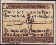 Almanya 25 Pfennig Notgeld 1921 Çil