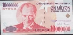 7.Emisyon 10.000.000 Lira D27 779531 Ççt Çilaltı