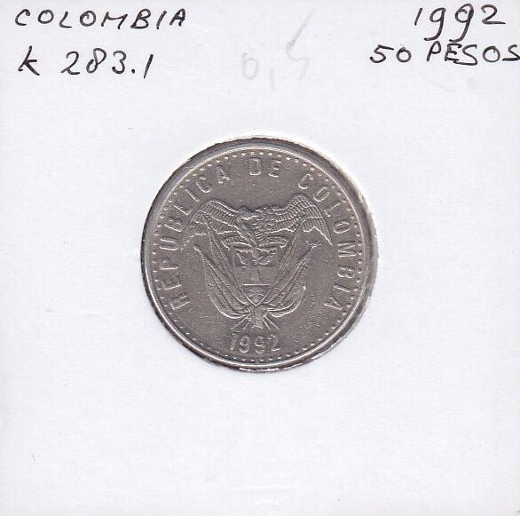 Kolombiya 50 Pesos 1992