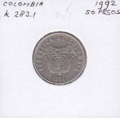 Kolombiya 50 Pesos 1992
