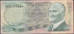 6.Emisyon 2.Tertip 10 Lira K21 101230 Çok Temiz