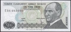 7.Emisyon 2.Tertip 10 Lira E56 483489 Çok Temiz+