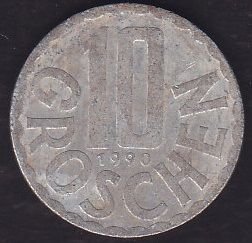 Avusturya 10 Groschen 1990