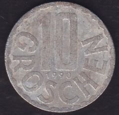 Avusturya 10 Groschen 1990