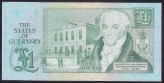 GUERNSEY 1 POUND 1980 ÇİL eski kağıt para değerleri