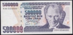 7.EMİSYON 4.TERTİP 500000 LİRA K90 554600 ÇÇT ÇİLALTI eski para alan yerler