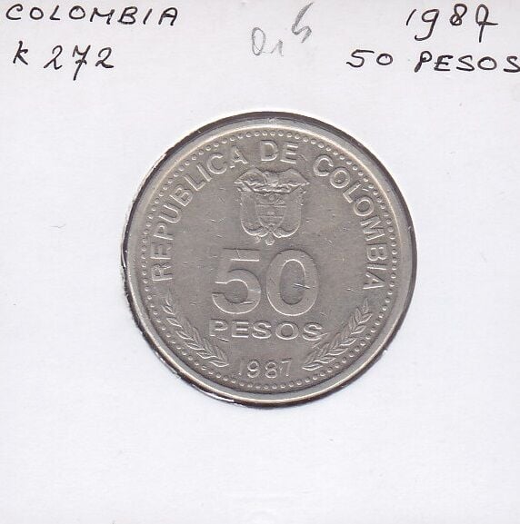 Kolombiya 50 Pesos 1987
