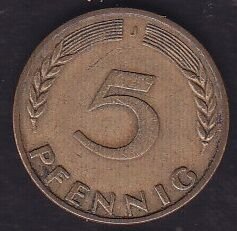 Almanya 5 Pfennig 1950 J