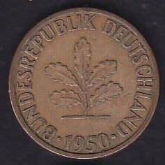 Almanya 5 Pfennig 1950 J