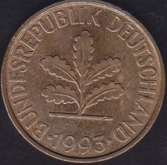 Almanya 10 Pfennig 1993 F