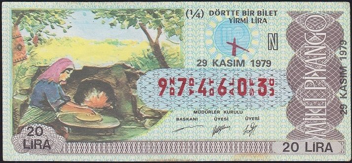 1979 29 Kasım Çeyrek Bilet - N Serisi