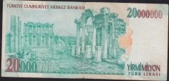 7.EMİSYON 20 000 000 LİRA B75 508445 TEMİZ