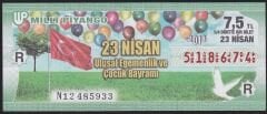 2018 23 Nisan Çeyrek Bilet - R Serisi