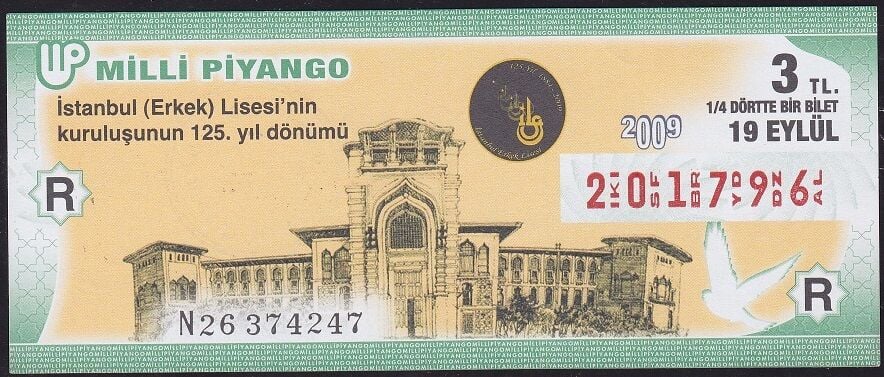 2009 19 Eylül Çeyrek Bilet - R Serisi