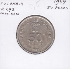 Kolombiya 50 Pesos 1988