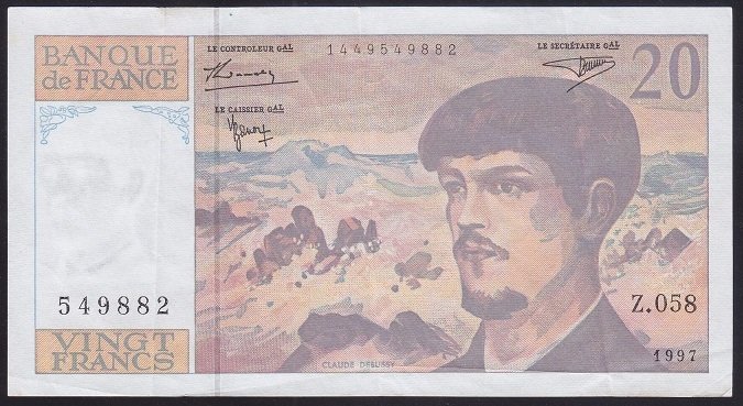 FRANSA 20 FRANK 1997 ÇÇT  ( Z SERİSİ )
