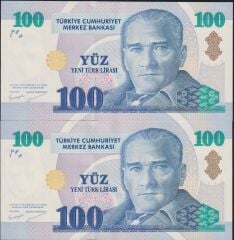 8.Emisyon 100 YTL C39 296106-07 Seri Takipli Çilaltı