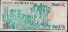 7.EMİSYON 20 000 000 LİRA B88 492355 TEMİZ