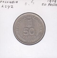 Kolombiya 50 Pesos 1989