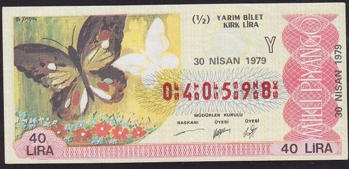 1979 30 Nisan Yarım Bilet - Y Serisi
