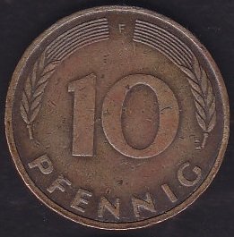 Almanya 10 Pfennig 1982 F