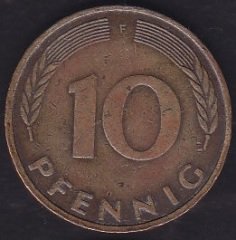 Almanya 10 Pfennig 1982 F