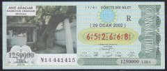 2002 29 Ocak Çeyrek Bilet - R Serisi