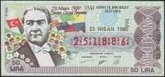 1980 23 Nisan Çeyrek Bilet - E Serisi