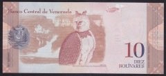 Venezuela 10 Bolivares 2014 Çil Pick 90e
