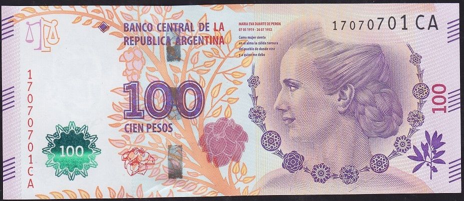 Arjantin 100 Pesos 2012 Çil Pick 358b