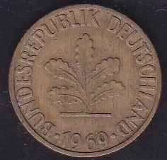 Almanya 5 Pfennig 1969 F