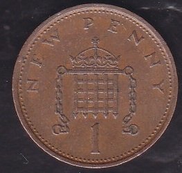 İngiltere 1 New Penny 1976