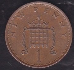 İngiltere 1 New Penny 1976