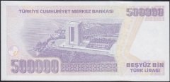 7.Emisyon 4.Tertip 500000 Lira K01 000491 Çilaltı Çil ( İlk Bin )