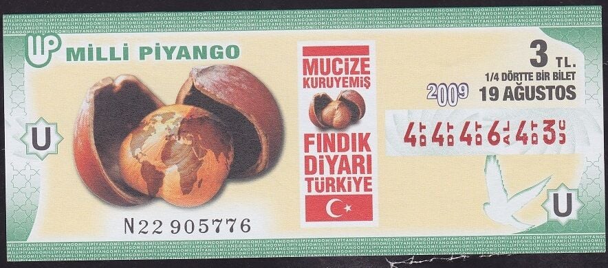 2009 19 Ağustos Çeyrek Bilet - U Serisi