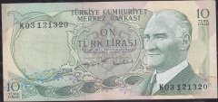 6.Emisyon 2.Tertip 10 Lira K03 121320 Çok Temiz +