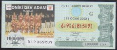 2002 19 OCAK ÇEYREK BİLET G SERİSİ