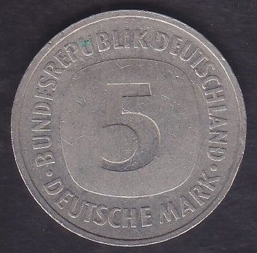 ALMANYA 5 MARK 1991 G SERİSİ ÇOK ÇOK TEMİZ