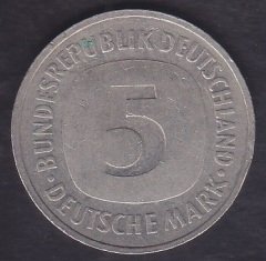 ALMANYA 5 MARK 1991 G SERİSİ ÇOK ÇOK TEMİZ