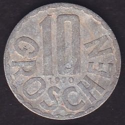 Avusturya 10 Groschen 1970