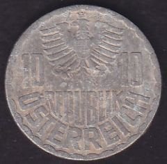 Avusturya 10 Groschen 1970