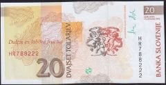 Slovenya 20 Tolarjev 1992 Çil Pick 12 ( 222 )