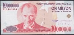 7.Emisyon 10000000 Lira D12 709315 Ççt Çilaltı