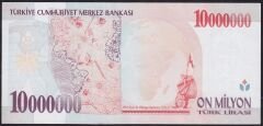 7.Emisyon 10.000.000 Lira D12 709315 Ççt Çilaltı