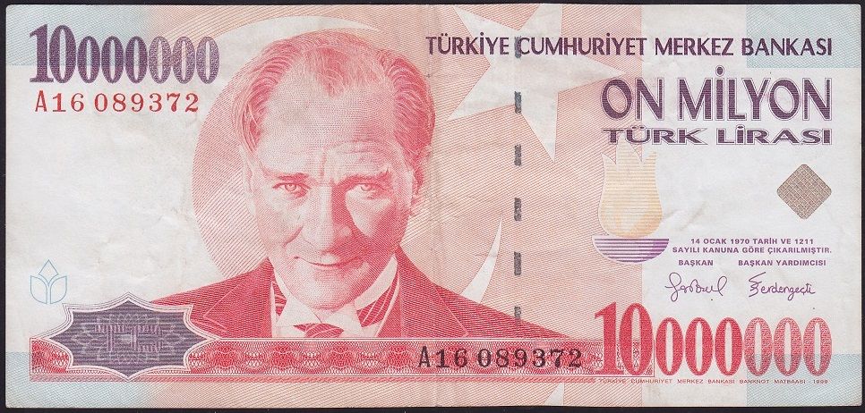 7.Emisyon 10 000 000 Lira A16 089372