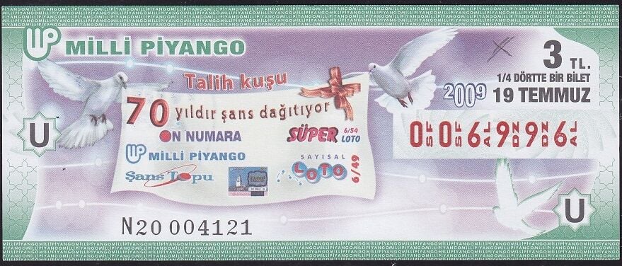 2009 19 Temmuz Çeyrek Bilet - U Serisi