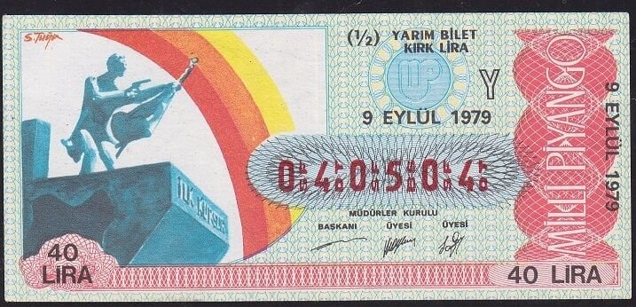 1979 9 Eylül Yarım Bilet - Y Serisi 040504