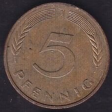 Almanya 5 Pfennig 1982 J